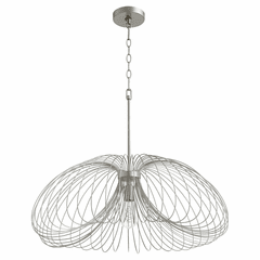 Quorum 30" 1-LT Loopy Loop Pendant - Brushed Silver  - 806-30-63