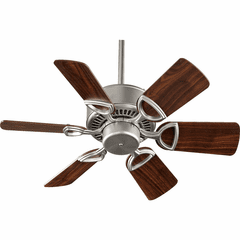 Quorum 30" 6-Blade Estate Ceiling Fan - Satin Nickel - 43306-65 Quorum 30" 6-Blade Estate Ceiling Fan - Satin Nickel - 43306-65