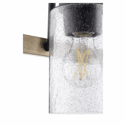 Quorum 4-LT Bath Vanity Light - Noir w/ Driftwood finish - 5140-4-69