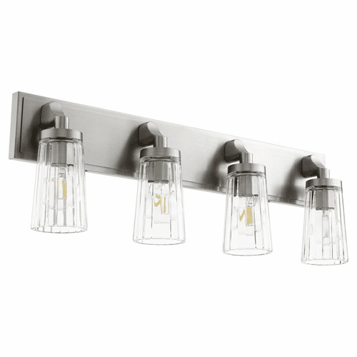 Quorum 4-LT Bath Vanity Light - Satin Nickel  - 5201-4-65