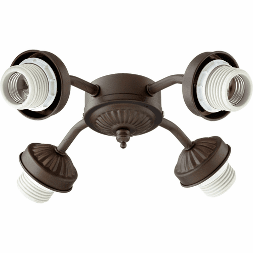 Quorum 4-LT Ceiling Fan Light Kit Hardware - Oiled Bronze - 2444-8086