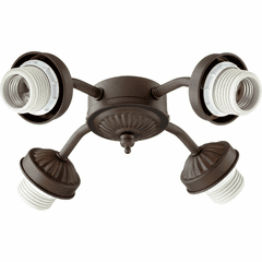 Quorum 4-LT Ceiling Fan Light Kit Hardware - Oiled Bronze - 2444-8086