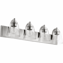 Quorum 4-LT Cone Vanity - Satin Nickel - 518-4-65