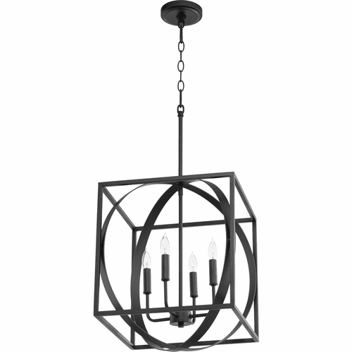 Quorum 4-LT Cube/Sphere Pendant - Noir - 8150-4-69