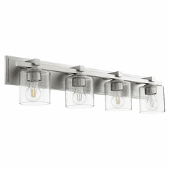 Quorum 4-LT Cylinder Bath Vanity Light - Satin Nickel - 5369-4-265