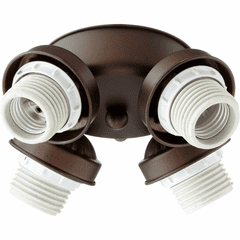 Quorum 4-LT Flush FIt LED Ceiling Fan Light KIt Kit - Oiled Bronze - 2401-8086