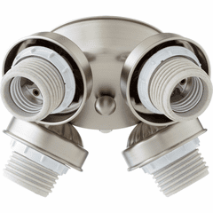 Quorum 4-LT Flush FIt LED Ceiling Fan Light KIt Kit - Satin Nickel - 2401-8065