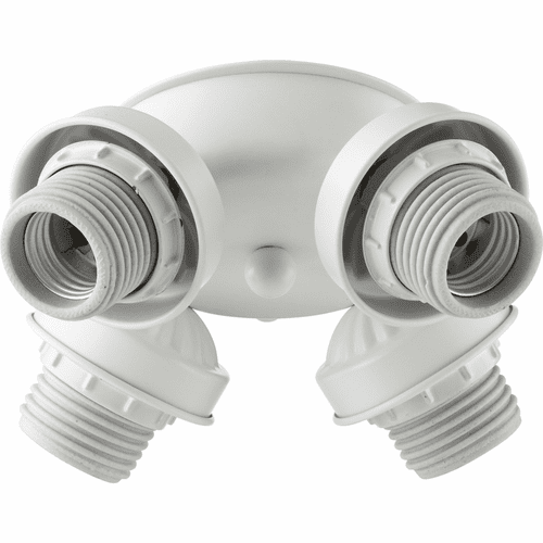 Quorum 4-LT Flush FIt LED Ceiling Fan Light KIt Kit - Studio White - 2401-808