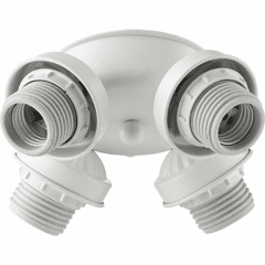 Quorum 4-LT Flush FIt LED Ceiling Fan Light KIt Kit - Studio White - 2401-808