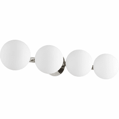 Quorum 4-LT Globe Vanity - Polished Nickel - 539-4-62