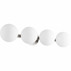 Quorum 4-LT Globe Vanity - Satin Nickel - 539-4-65