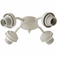Quorum 4-LT LED Ceiling Fan Light Kit Hardware - Antique White - 2444-8067