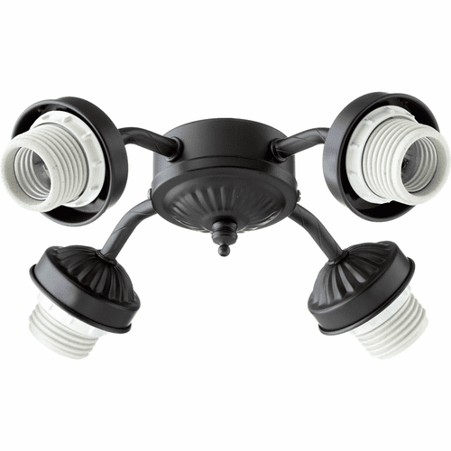 Quorum 4-LT LED Ceiling Fan Light Kit Hardware - Matte Black - 2444-8059