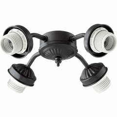 Quorum 4-LT LED Ceiling Fan Light Kit Hardware - Matte Black - 2444-8059