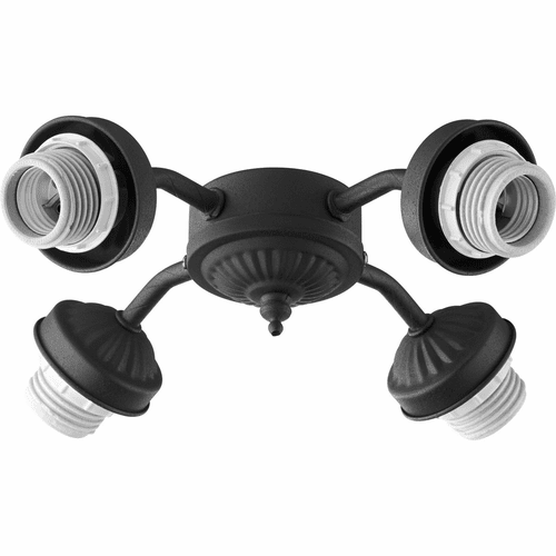 Quorum 4-LT LED Ceiling Fan Light Kit Hardware - Noir - 2444-8069