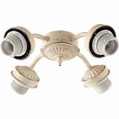 Quorum 4-LT LED Ceiling Fan Light Kit Hardware - Persian White - 2444-8070