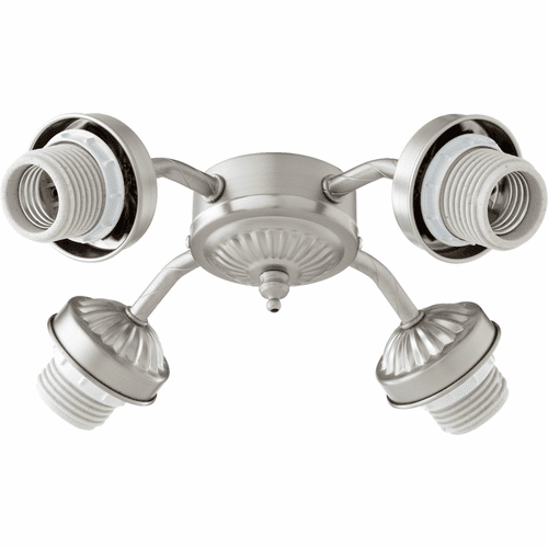 Quorum 4-LT LED Ceiling Fan Light Kit Hardware - Satin Nickel - 2444-8065