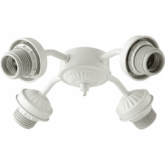 Quorum 4-LT LED Ceiling Fan Light Kit Hardware - Studio White - 2444-808