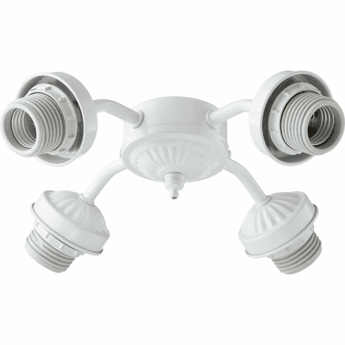 Quorum 4-LT LED Ceiling Fan Light Kit Hardware - White - 2444-806