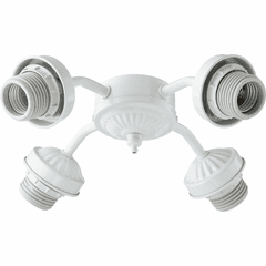 Quorum 4-LT LED Ceiling Fan Light Kit Hardware - White - 2444-806
