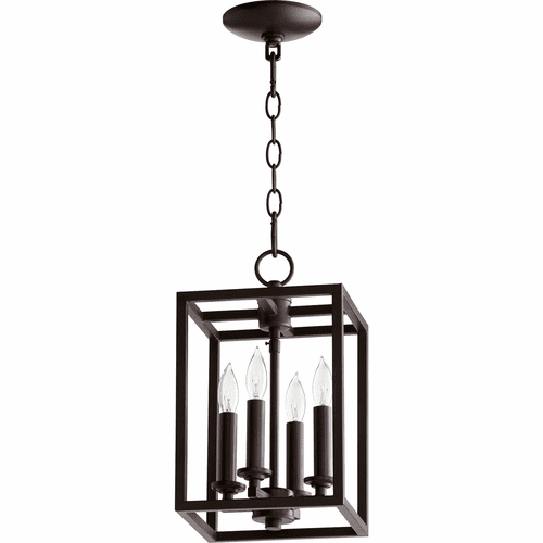 Quorum 4-LT Small Cuboid Entry Light - Oiled Bronze - 6731-4-186