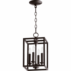 Quorum 4-LT Small Cuboid Entry Light - Oiled Bronze - 6731-4-186