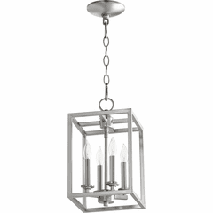 Quorum 4-LT Small Cuboid Entry Light - Satin Nickel - 6731-4-165