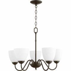 Quorum 5-LT Chandelier - Oiled Bronze - 6041-5-86