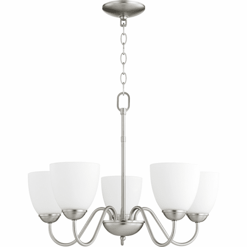 Quorum 5-LT Chandelier - Satin Nickel - 6041-5-65