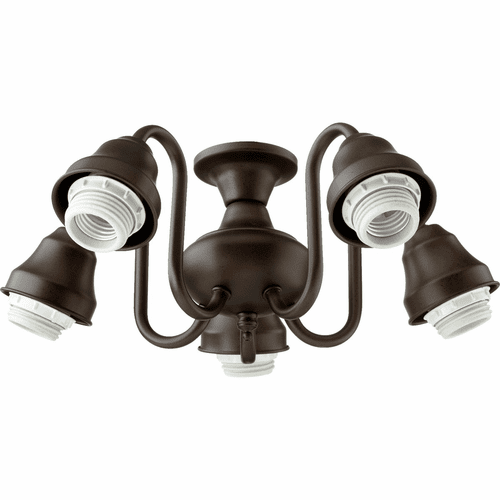 Quorum 5-LT LED Ceiling Fan Light Kit Hardware - Oiled Bronze - 2530-8086