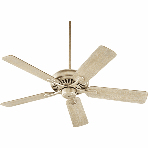 Quorum 52" 5-Blade Pinnacle Ceiling Fan - Aged Silver Leaf - 91525-60