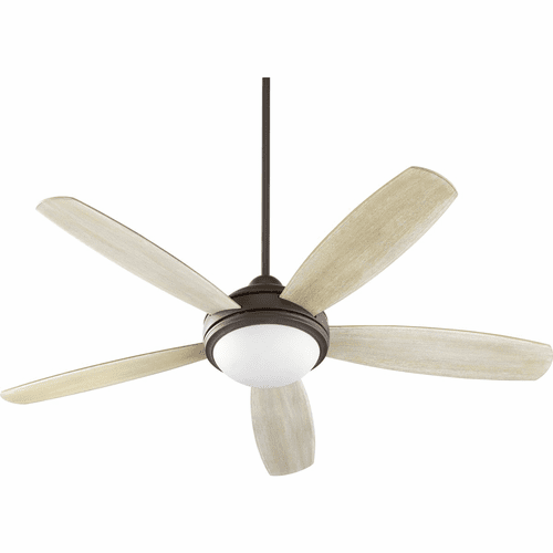 Quorum 52" Colton Ceiling Fan - Oiled Bronze W/ Satin Opal - 36525-9186