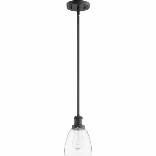 Quorum 6" Clear Bell Pendant - Noir - 878-169