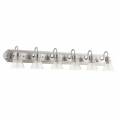 Quorum 6-LT Bath Vanity Light - Satin Nickel w/ Clear/Seeded - 5094-6-265 Quorum 6-LT Bath Vanity Light - Satin Nickel w/ Clear/Seeded - 5094-6-265