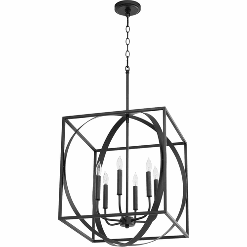 Quorum 6-LT Cube/Sphere Pendant - Noir - 8150-6-69