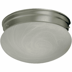 Quorum 6" Mushroom Flushmount - Satin Nickel - 3021-6-65