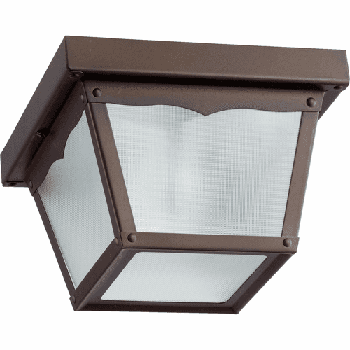 Quorum 7" Outdoor Cage Flushmount - Oiled Bronze - 3080-7-86