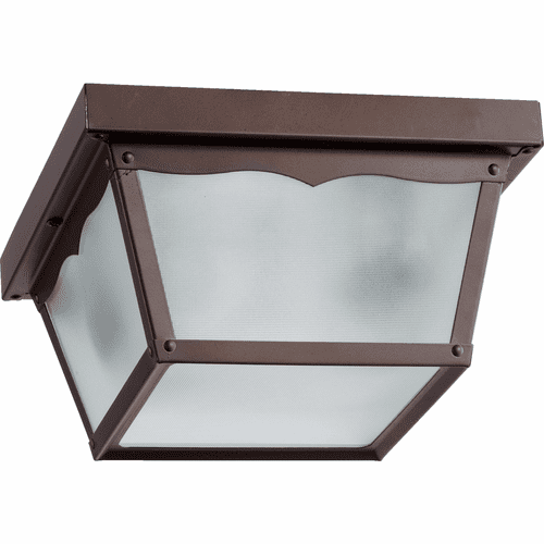 Quorum 9" Outdoor Cage Flushmount - Oiled Bronze - 3080-9-86
