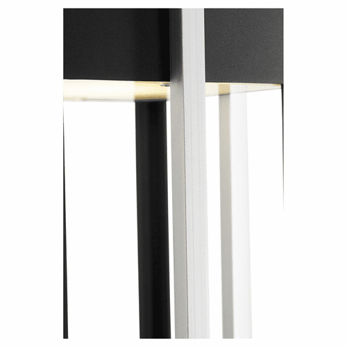 Quorum Al Fresco 1-LT 18" LED Outdoor Pendant - Noir/Brushed Aluminum - 713-22-69