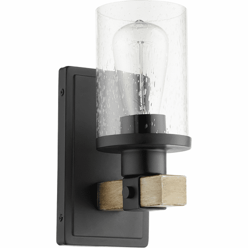 Quorum Alpine 1-LT Wall Mount - Noir W/ Driftwood Finish - 5189-1-69