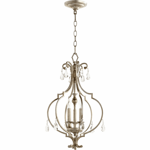 Quorum Ansley 3-LT Entry Light - Aged Silver Leaf - 6714-3-60