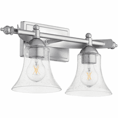 Quorum Aspen 2-LT Vanity - Classic Nickel - 5077-2-64 Quorum Aspen 2-LT Vanity - Classic Nickel - 5077-2-64