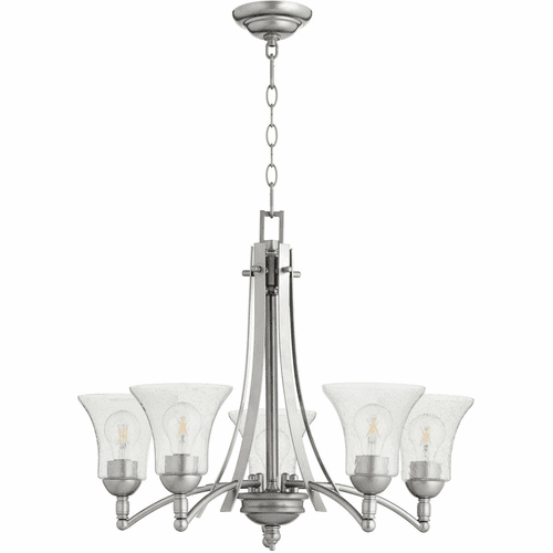 Quorum Aspen 5-LT Chandelier - Classic Nickel - 6177-5-64