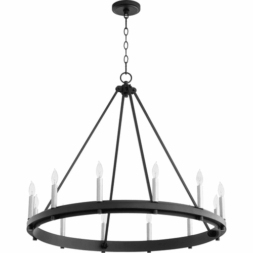 Quorum Aura 12-LT Chandelier - Noir  - 611-12-69