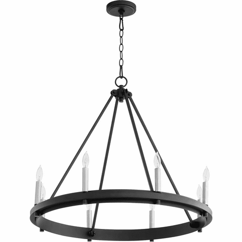 Quorum Aura 8-LT Chandelier - Noir  - 611-8-69