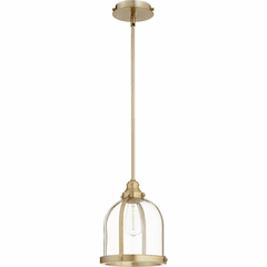 Quorum Banded Dome Pendant - Aged Brass - 886-80