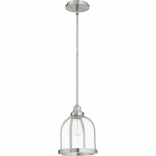 Quorum Banded Dome Pendant - Satin Nickel - 886-65