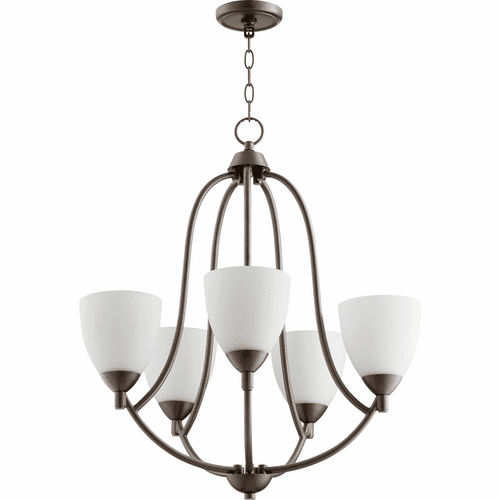 Quorum Barkley 5-LT Chandelier - Oiled Bronze - 6069-5-86