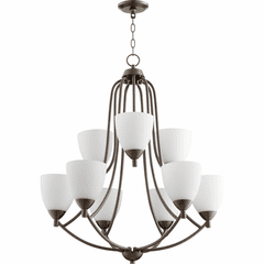 Quorum Barkley 9-LT Chandelier - Oiled Bronze - 6069-9-86