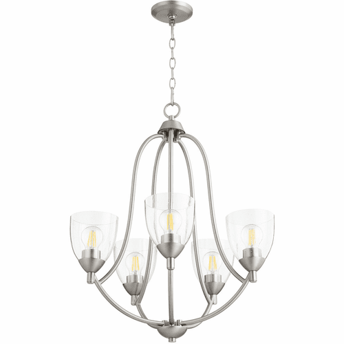 Quorum Barkley Chdn - Satin Nickel W/ Clear/Seeded - 6069-5-265